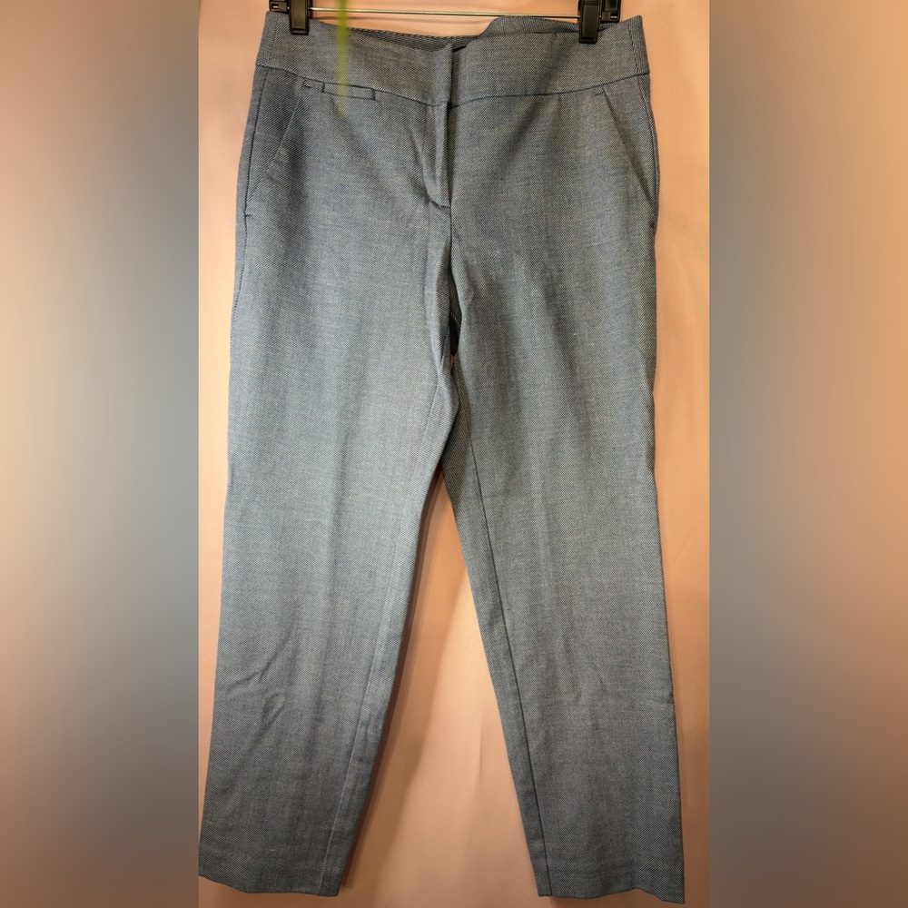 LOFT Blue White Ankle Pants
